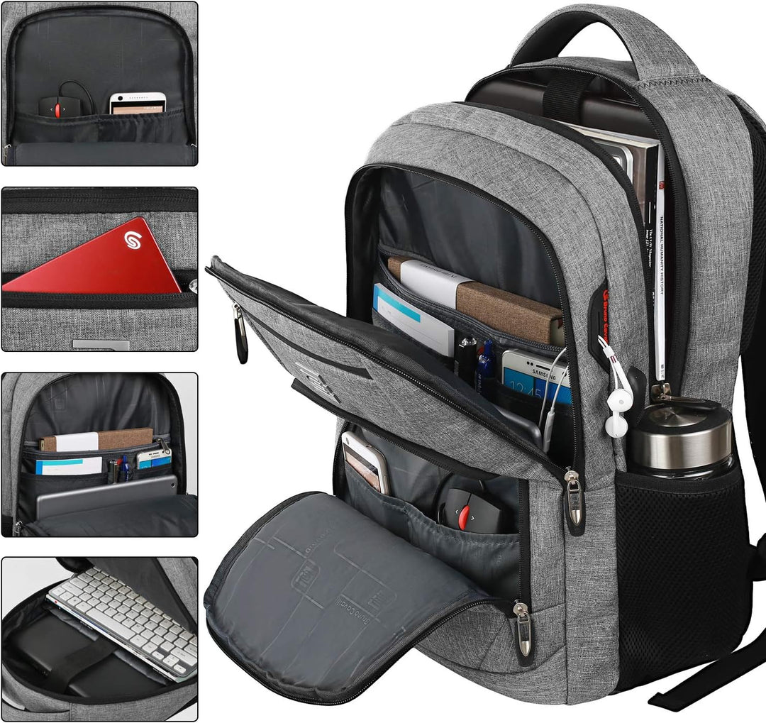 Slim Anti-Theft Laptop Backpack with USB Charging Port | Kalsten