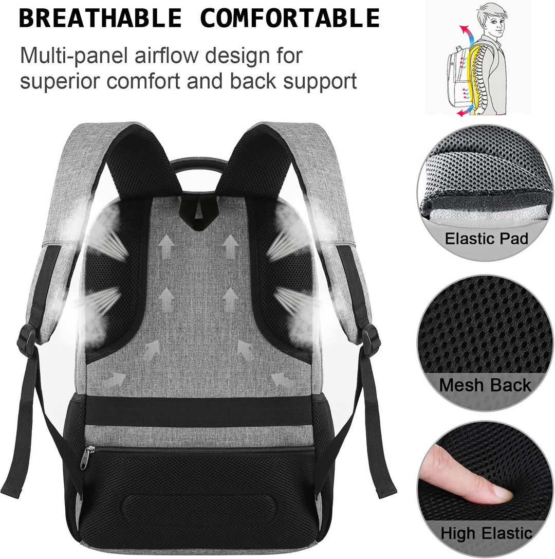 Slim Anti-Theft Laptop Backpack with USB Charging Port | Kalsten