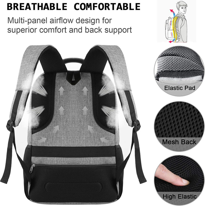 Slim Anti-Theft Laptop Backpack with USB Charging Port | Kalsten
