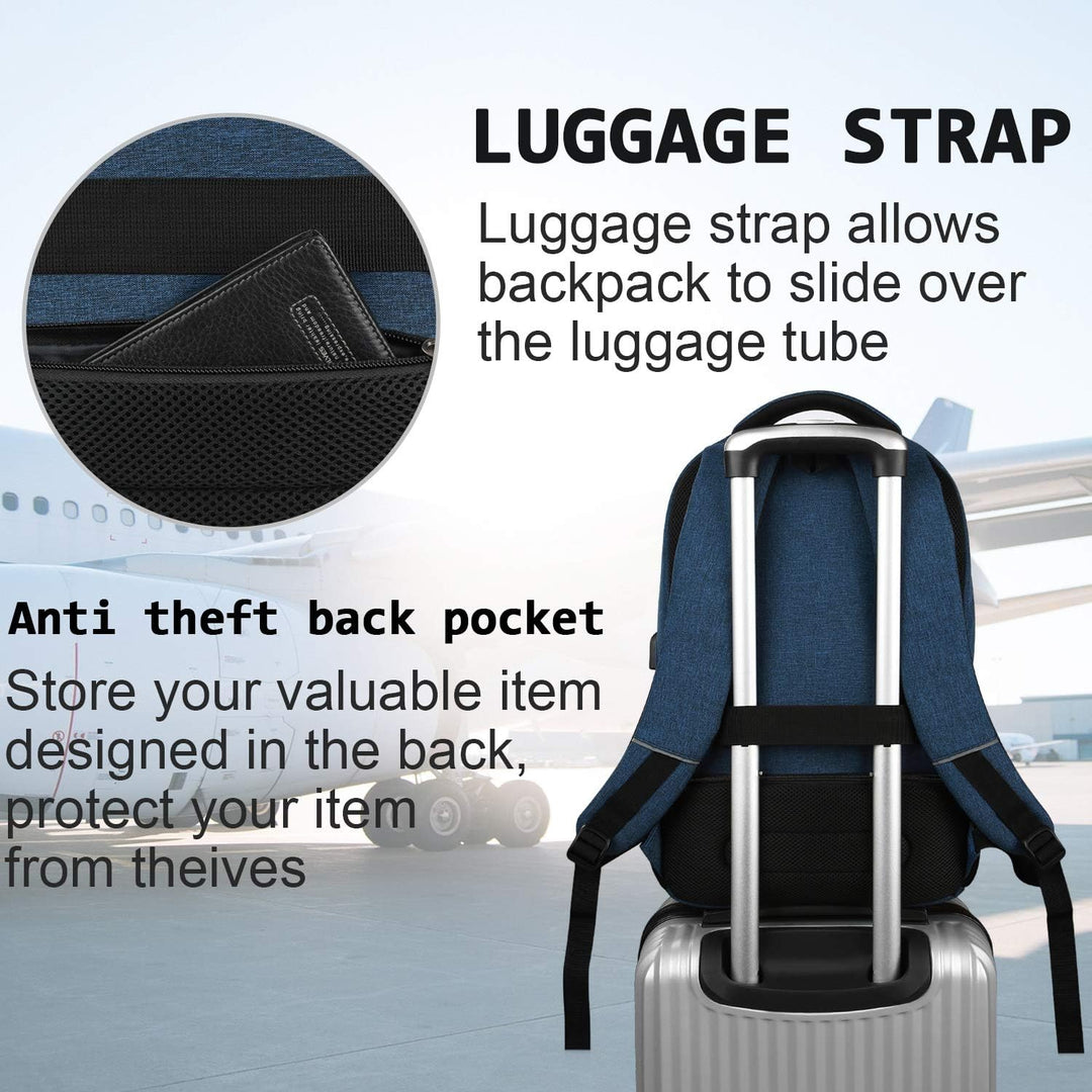 Slim Anti-Theft Laptop Backpack with USB Charging Port | Kalsten