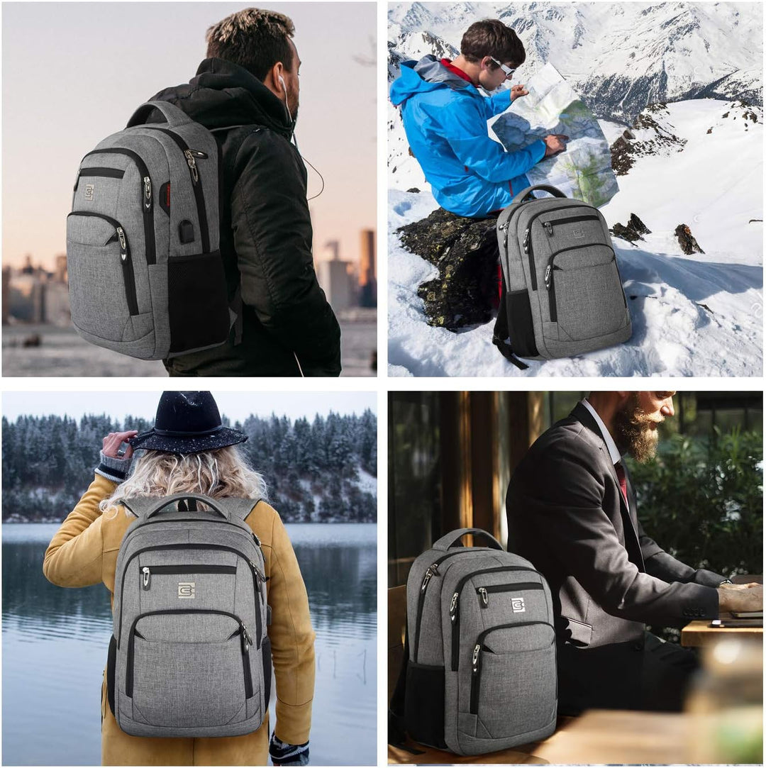 Slim Anti-Theft Laptop Backpack with USB Charging Port | Kalsten
