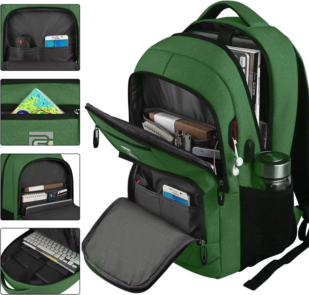 Slim Anti-Theft Laptop Backpack with USB Charging Port | Kalsten