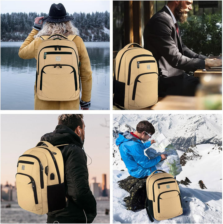 Slim Anti-Theft Laptop Backpack with USB Charging Port | Kalsten