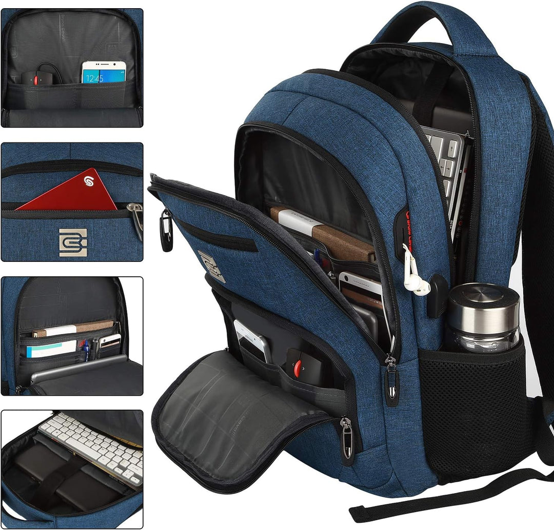 Slim Anti-Theft Laptop Backpack with USB Charging Port | Kalsten