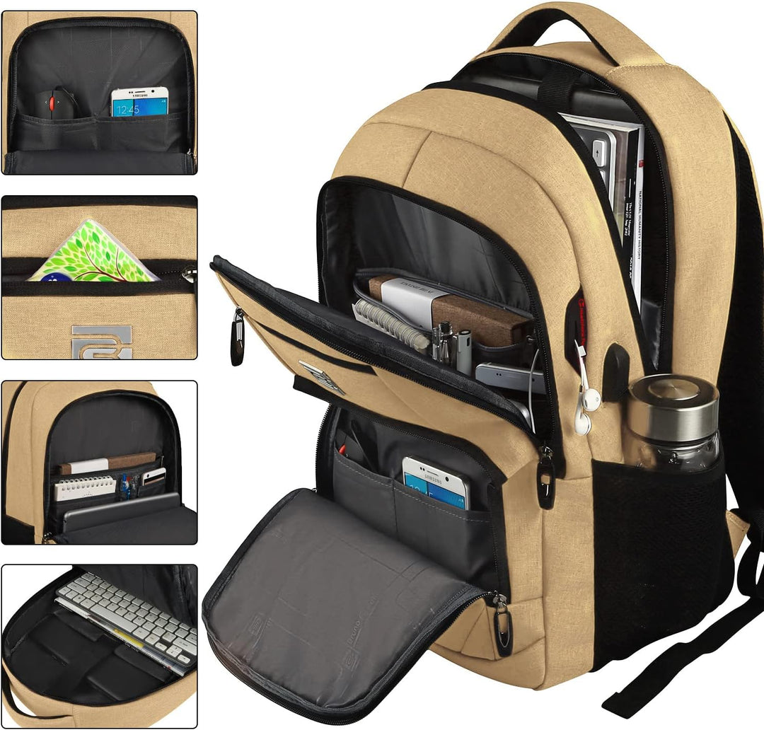 Slim Anti-Theft Laptop Backpack with USB Charging Port | Kalsten