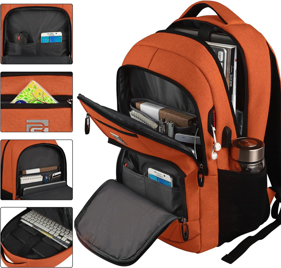Slim Anti-Theft Laptop Backpack with USB Charging Port | Kalsten