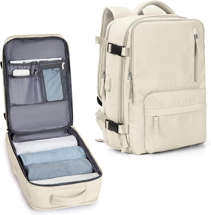 Waterproof Travel Backpack with Shoe Compartment & USB Port – 14" Laptop Fit | Kalsten