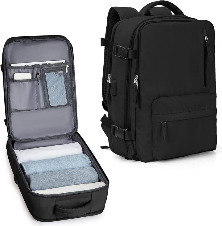 Waterproof Travel Backpack with Shoe Compartment & USB Port – 14" Laptop Fit | Kalsten