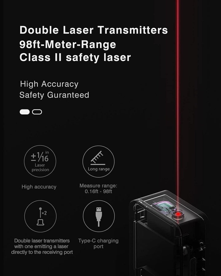 30M Digital Laser Tape Measure | Kalsten