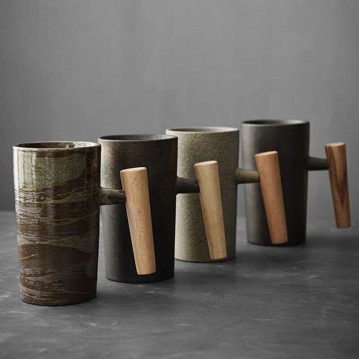 Kalsten | LATTECRAFT – Nordic Earth Latte Cups Handmade Ceramic Coffee Mugs with Ergonomic Grip