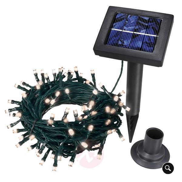 LED string lights solar-powered with 100 LED (multiple colors) - 9 meters | Kalsten