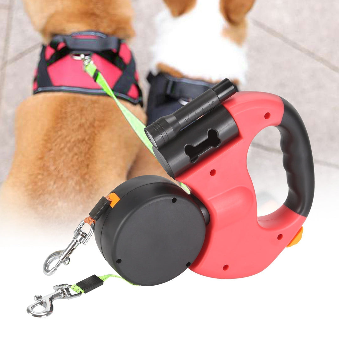 DuoLijn LED Dual Retractable Leash for Dogs and Cats with 360° Rotation Mechanism 3 Meters | Kalsten