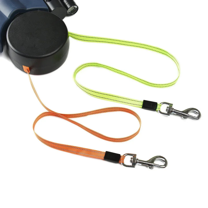 DuoLijn LED Dual Retractable Leash for Dogs and Cats with 360° Rotation Mechanism 3 Meters | Kalsten