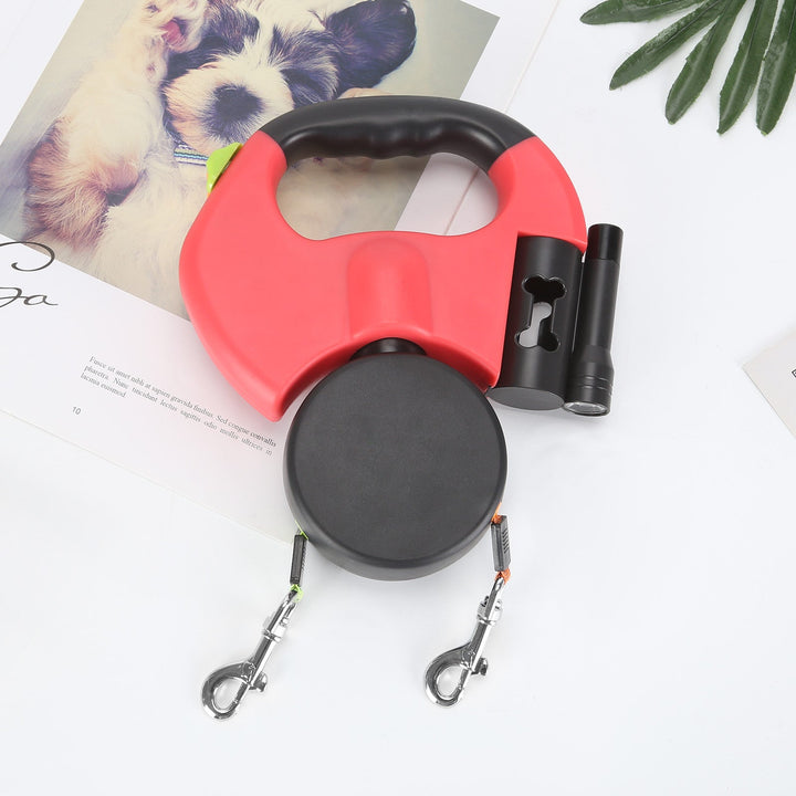 DuoLijn LED Dual Retractable Leash for Dogs and Cats with 360° Rotation Mechanism 3 Meters | Kalsten