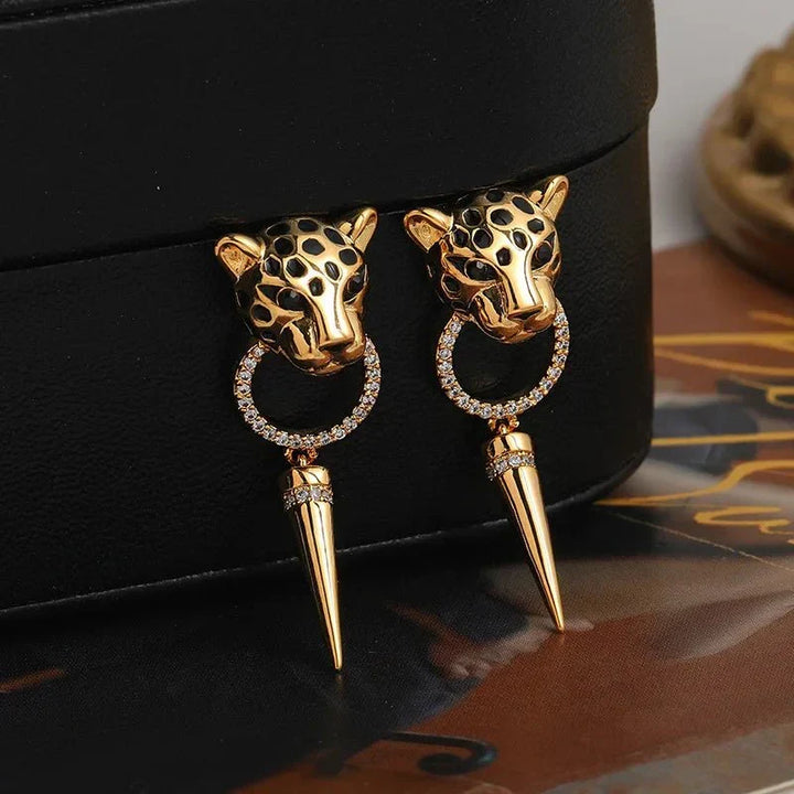 Kalsten | Leopard Circle Dangle Earrings