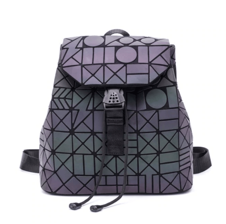 Reflective Colour-Changing Geometric Backpack for Women | Kalsten