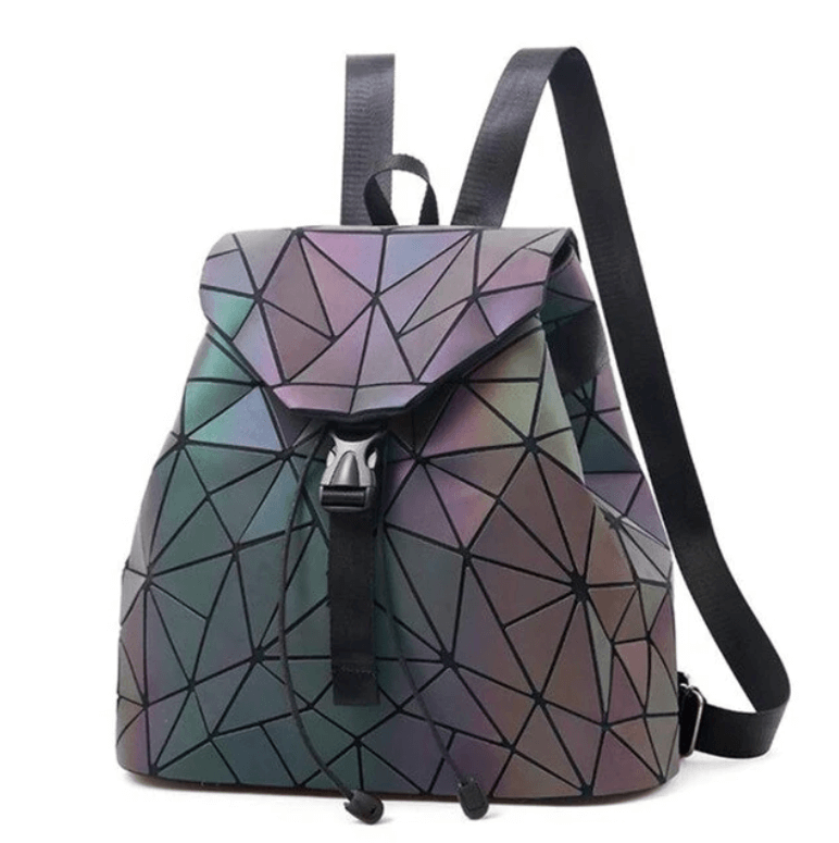 Reflective Colour-Changing Geometric Backpack for Women | Kalsten