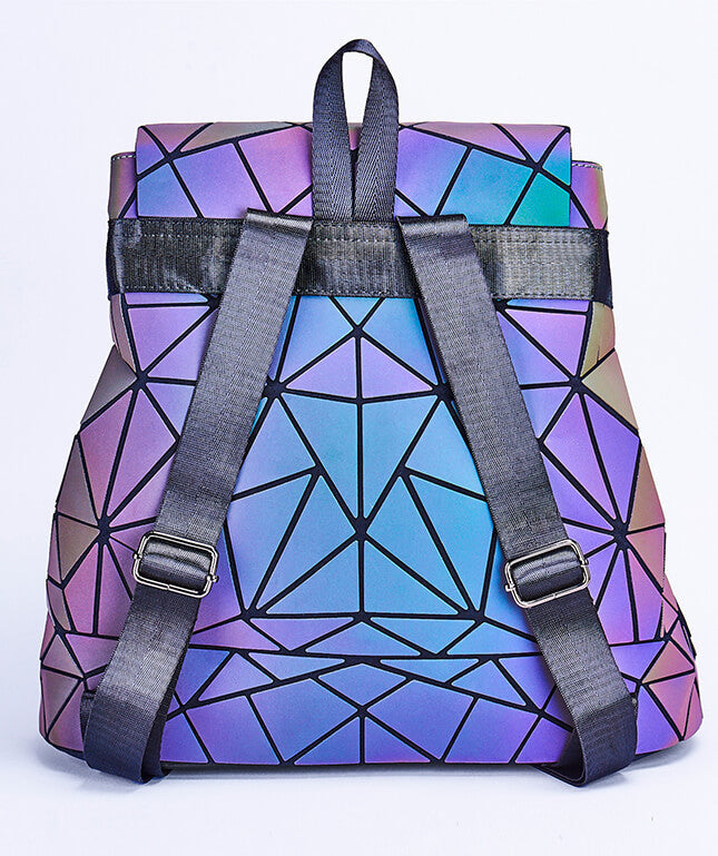 Reflective Colour-Changing Geometric Backpack for Women | Kalsten