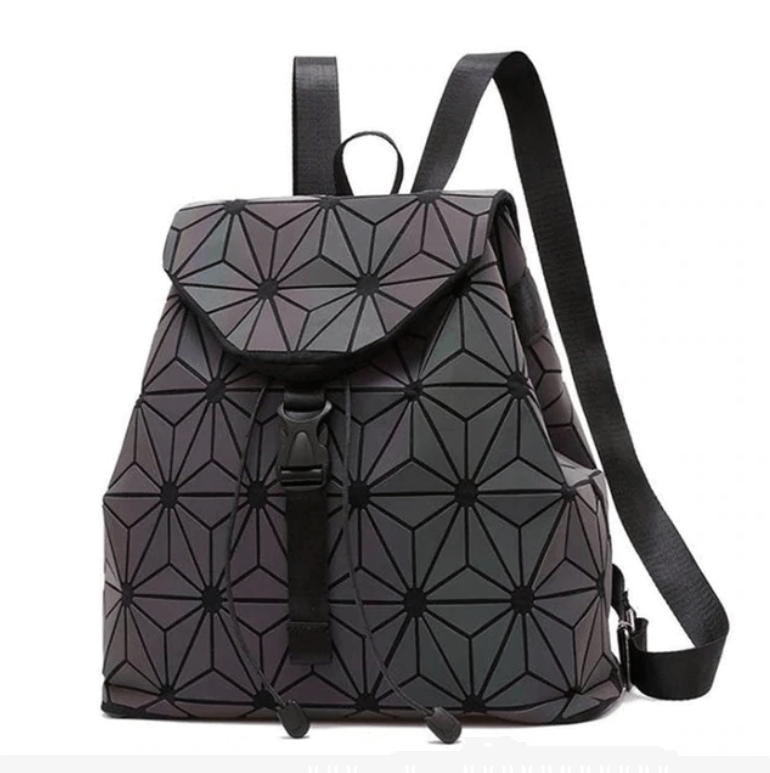 Reflective Colour-Changing Geometric Backpack for Women | Kalsten