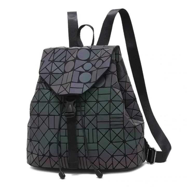 Reflective Colour-Changing Geometric Backpack for Women | Kalsten