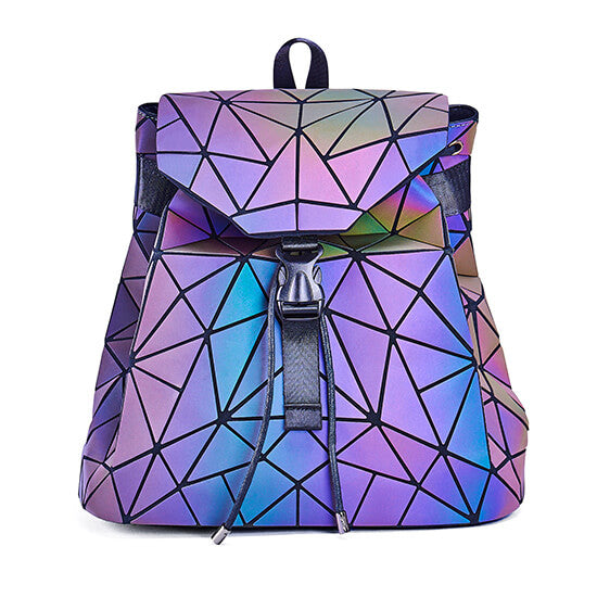 Reflective Colour-Changing Geometric Backpack for Women | Kalsten