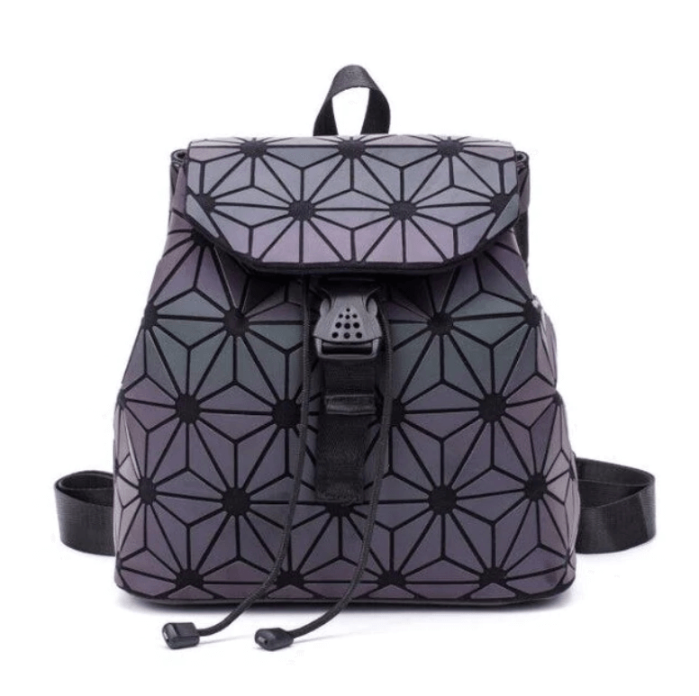 Reflective Colour-Changing Geometric Backpack for Women | Kalsten