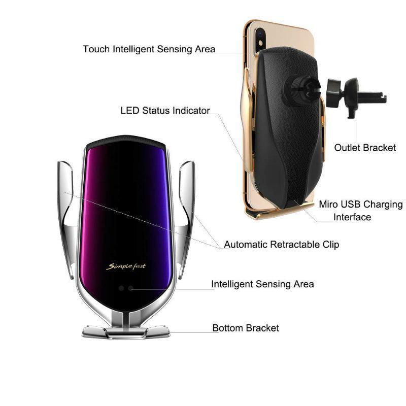 Smart Wireless Automatic Sensor Car Phone Holder Charger | Kalsten