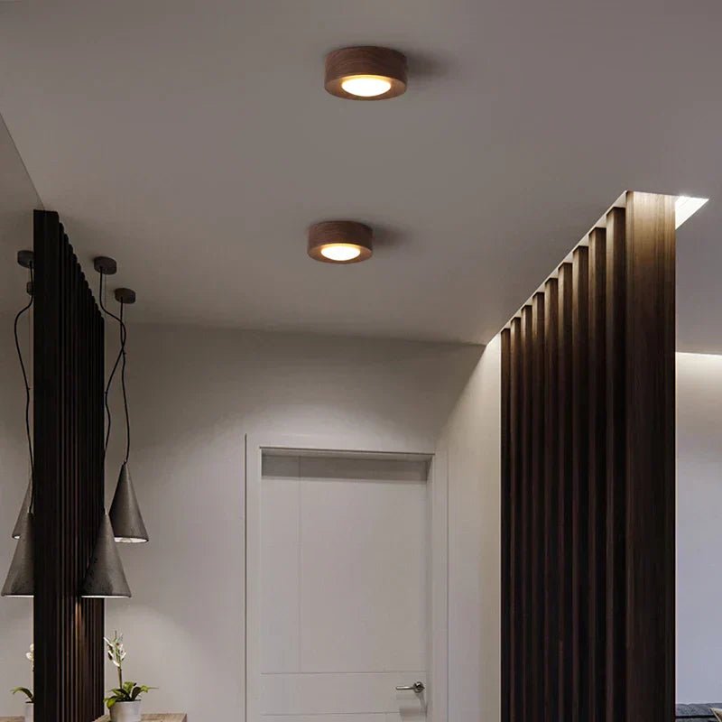 Kalsten LignaShine Wooden Flush Mount Ceiling Light