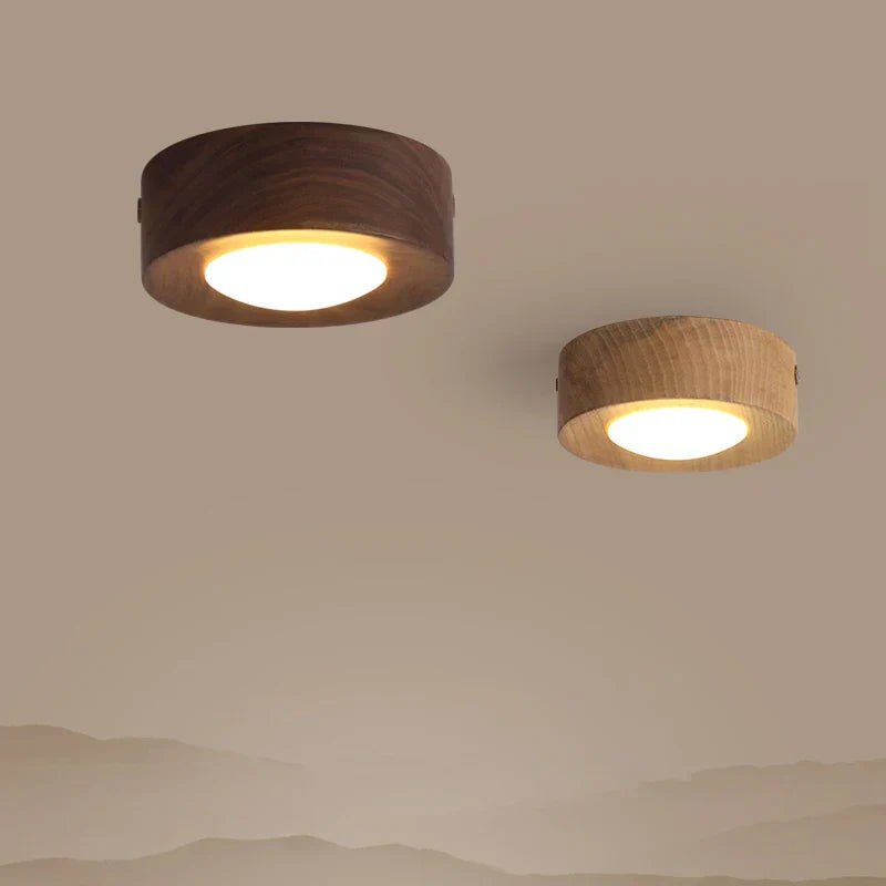 Kalsten LignaShine Wooden Flush Mount Ceiling Light
