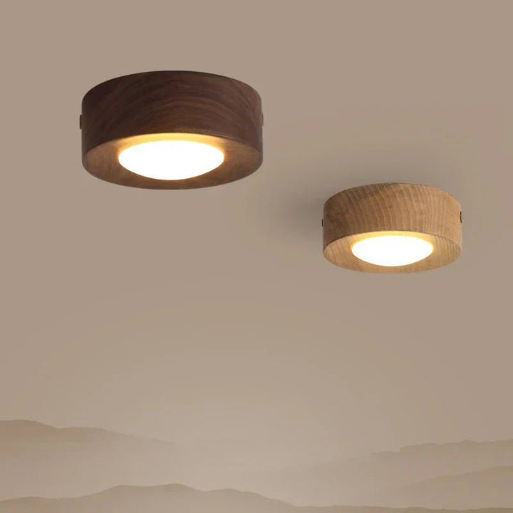 Kalsten LignaShine Wooden Flush Mount Ceiling Light