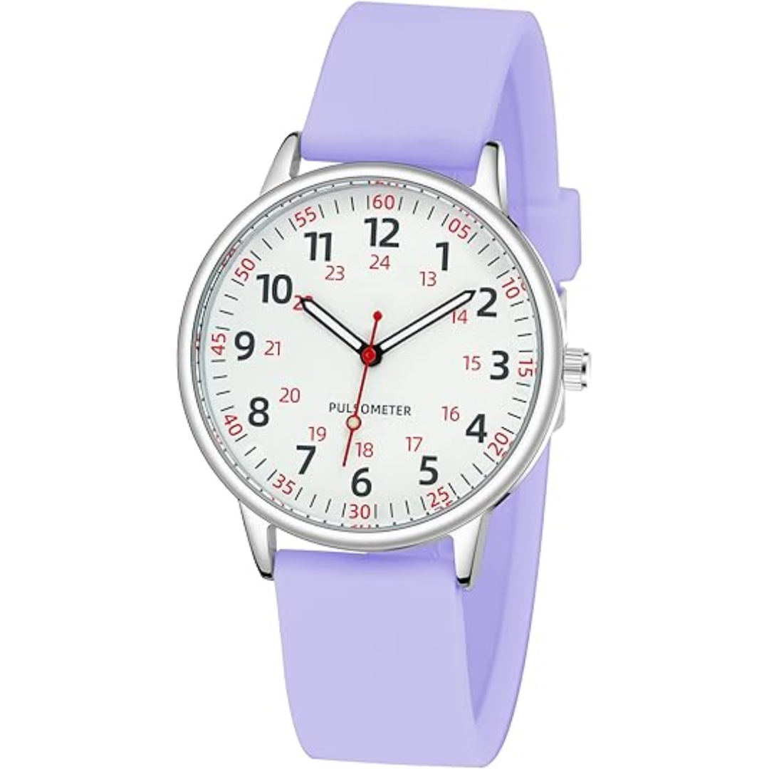 Skanto | Stylish Women's Clip Watch – Waterproof Silicone Fob Watch in Elegant Colors
