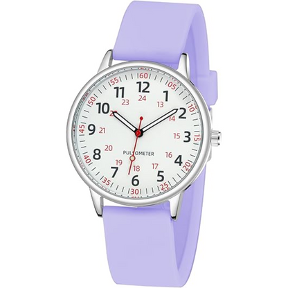 Skanto | Stylish Women's Clip Watch – Waterproof Silicone Fob Watch in Elegant Colors
