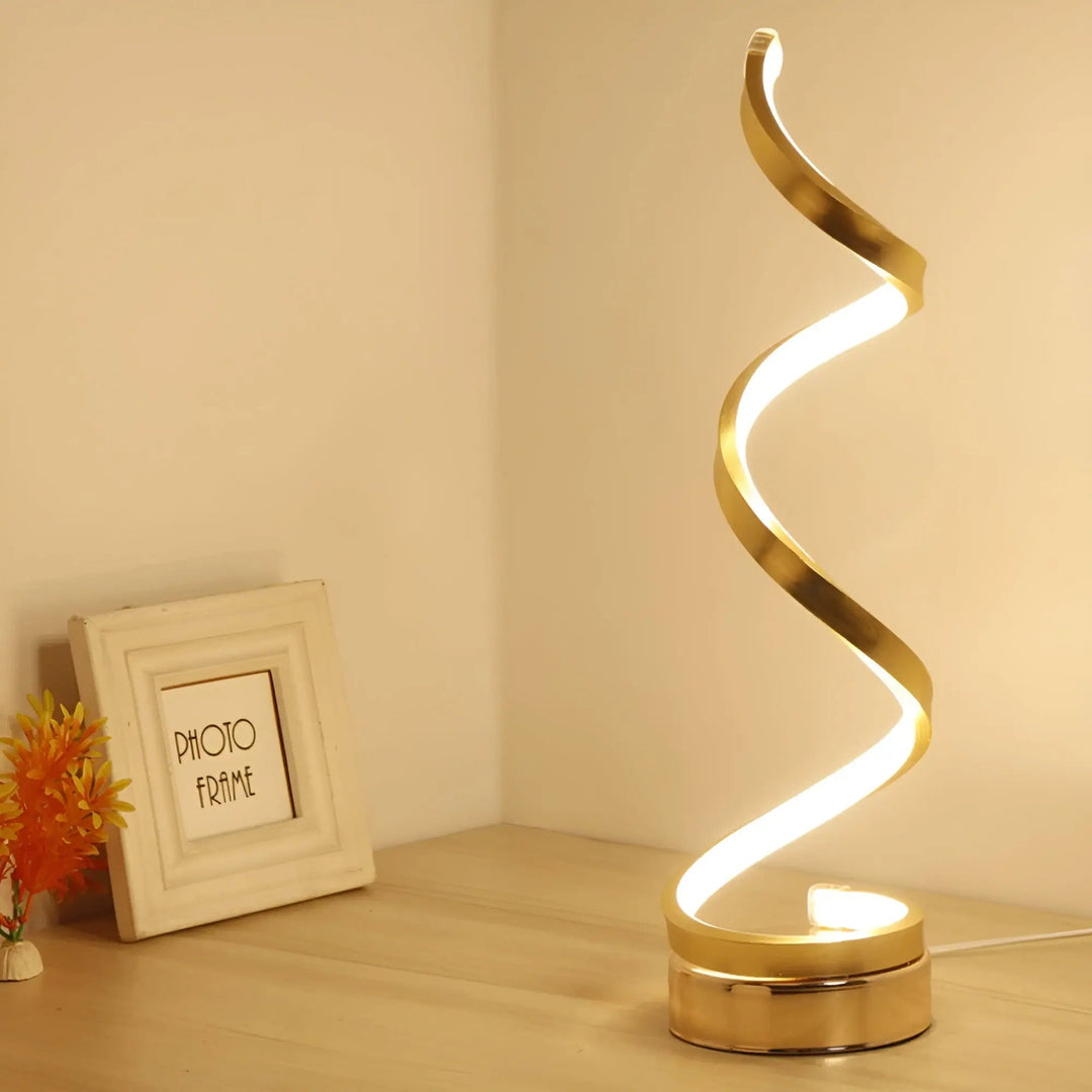 Elegant Spiral Glow LED Desk Lamp – Energy Efficient, Sustainable & Eye-Friendly Design Kalsten