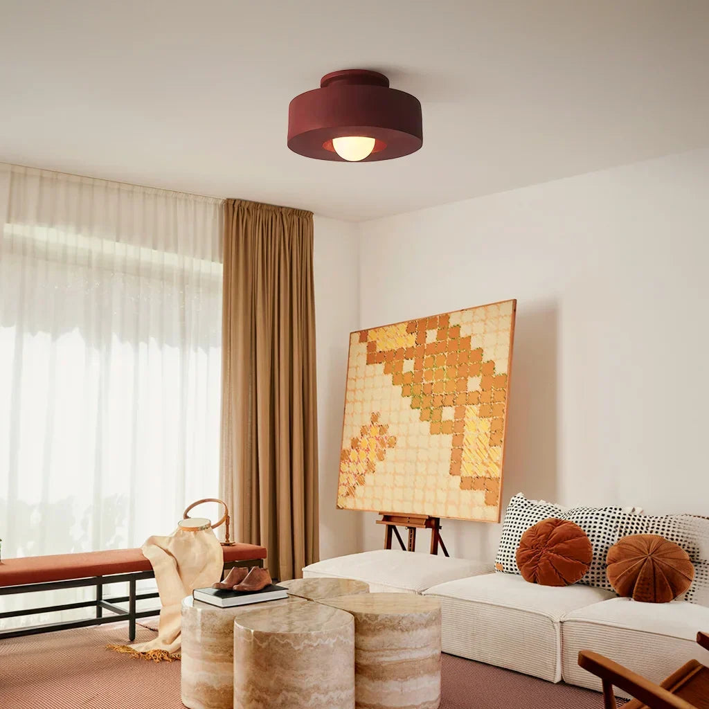Ceiling Light Resin 11.8 in x 5.9 in LED Minimalist Indoor Lighting Living Room Bedroom Pendant | Kalsten