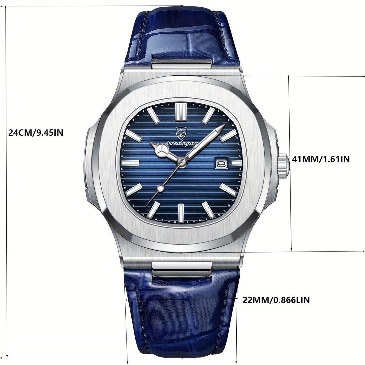 Skanto | Men's Stainless Steel Quartz Watch with Date
