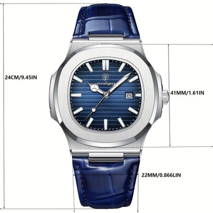 Skanto | Men's Stainless Steel Quartz Watch with Date