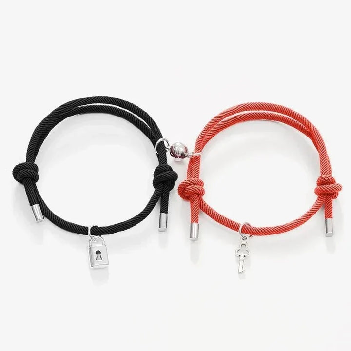 Kalsten | Lock and Key Magnetic Rope Bracelet Set