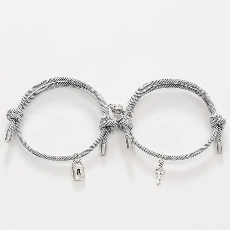 Kalsten | Lock and Key Magnetic Rope Bracelet Set
