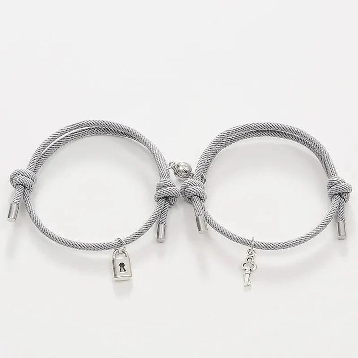 Kalsten | Lock and Key Magnetic Rope Bracelet Set