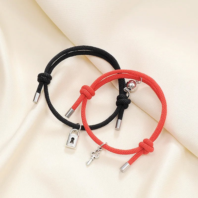 Kalsten | Lock and Key Magnetic Rope Bracelet Set