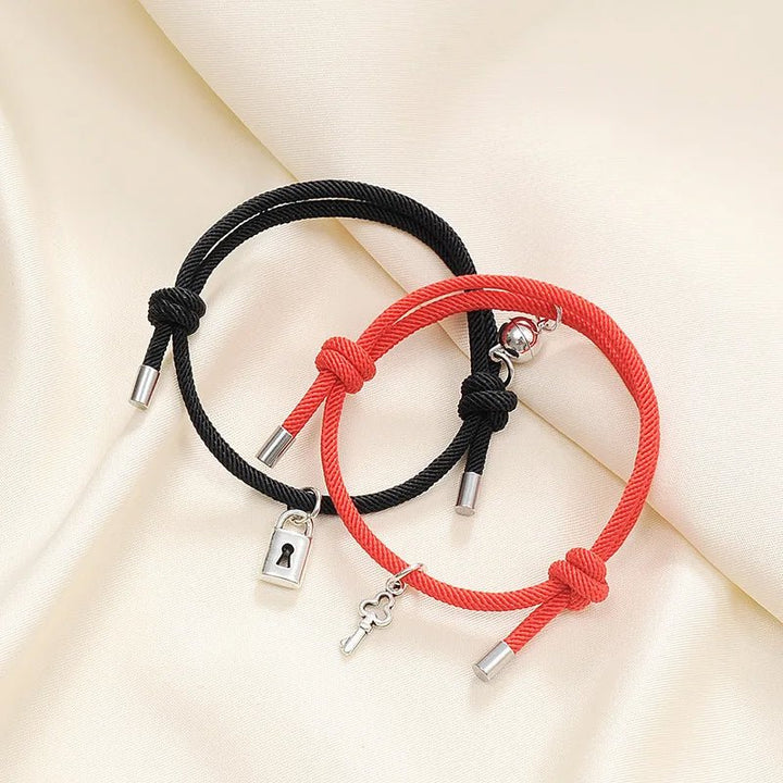 Kalsten | Lock and Key Magnetic Rope Bracelet Set