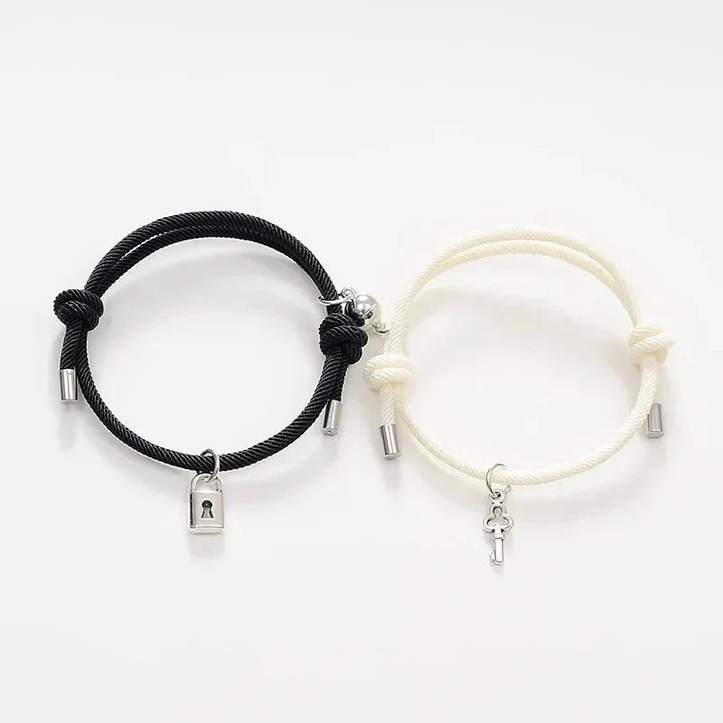 Kalsten | Lock and Key Magnetic Rope Bracelet Set