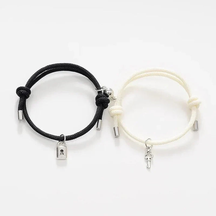 Kalsten | Lock and Key Magnetic Rope Bracelet Set
