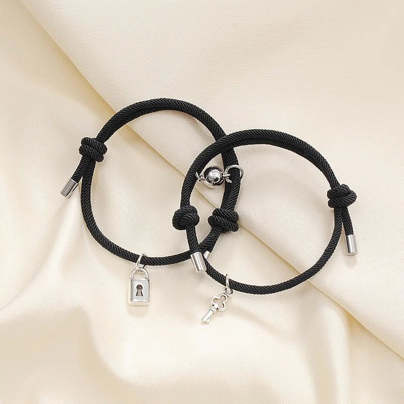 Kalsten | Lock and Key Magnetic Rope Bracelet Set