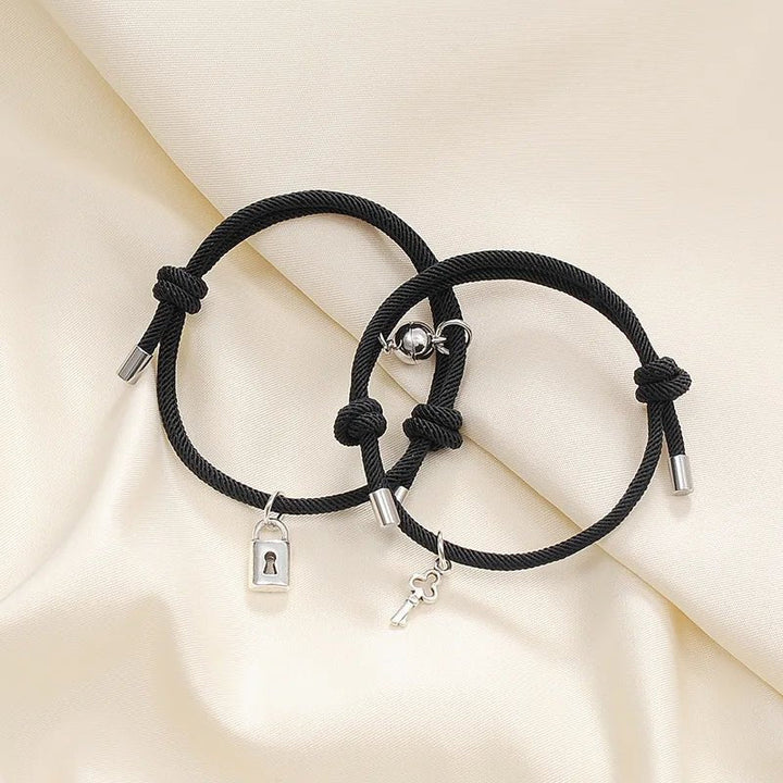 Kalsten | Lock and Key Magnetic Rope Bracelet Set