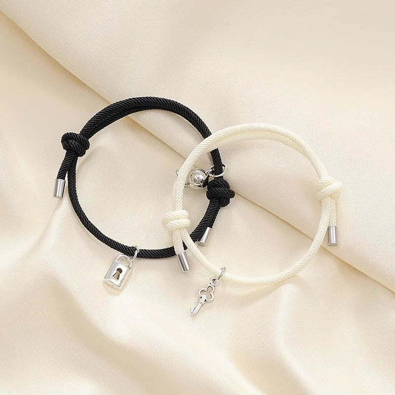 Kalsten | Lock and Key Magnetic Rope Bracelet Set