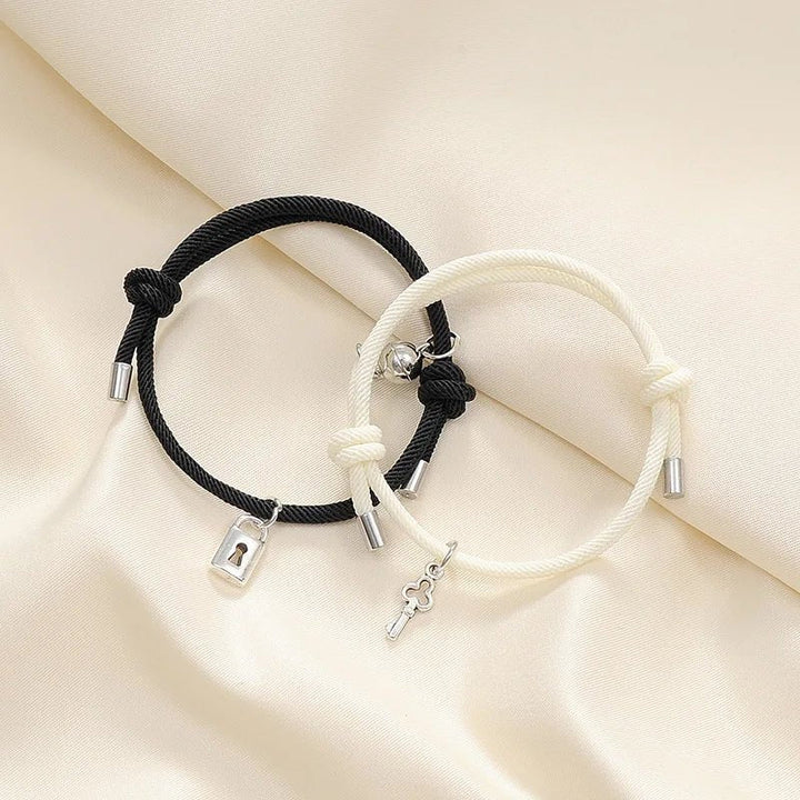 Kalsten | Lock and Key Magnetic Rope Bracelet Set