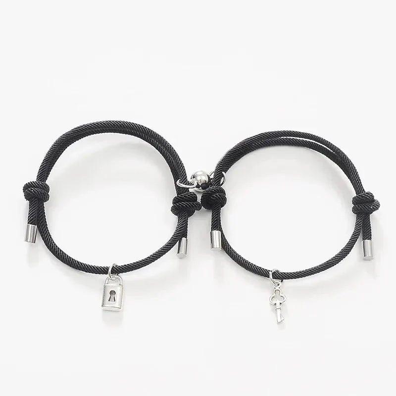 Kalsten | Lock and Key Magnetic Rope Bracelet Set
