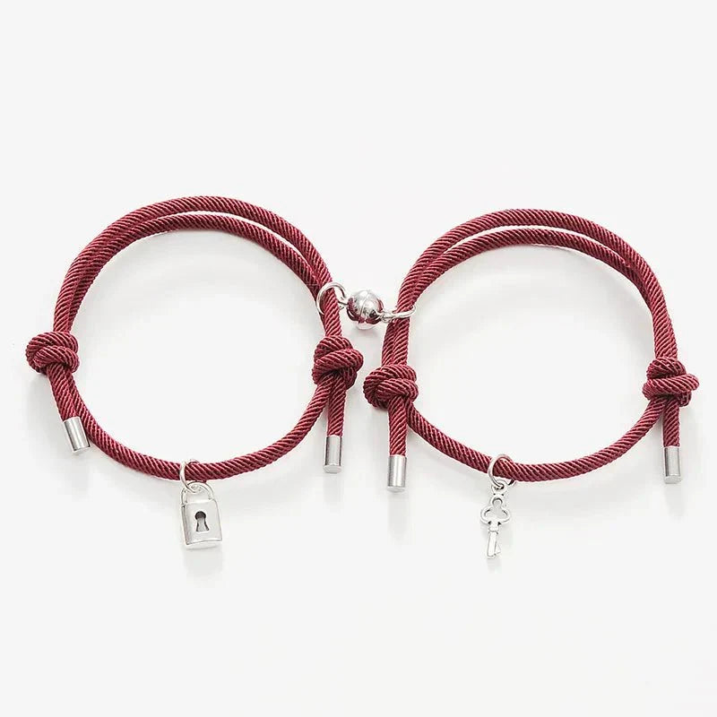 Kalsten | Lock and Key Magnetic Rope Bracelet Set