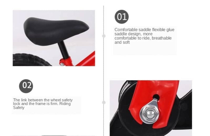Balance bike 12" puncture-proof & non-slip handle | Kalsten